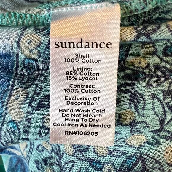 SUNDANCE Floral Ruffle Lace Fields Of Beauty Turquoise Dress Size XXL - Picture 16 of 16